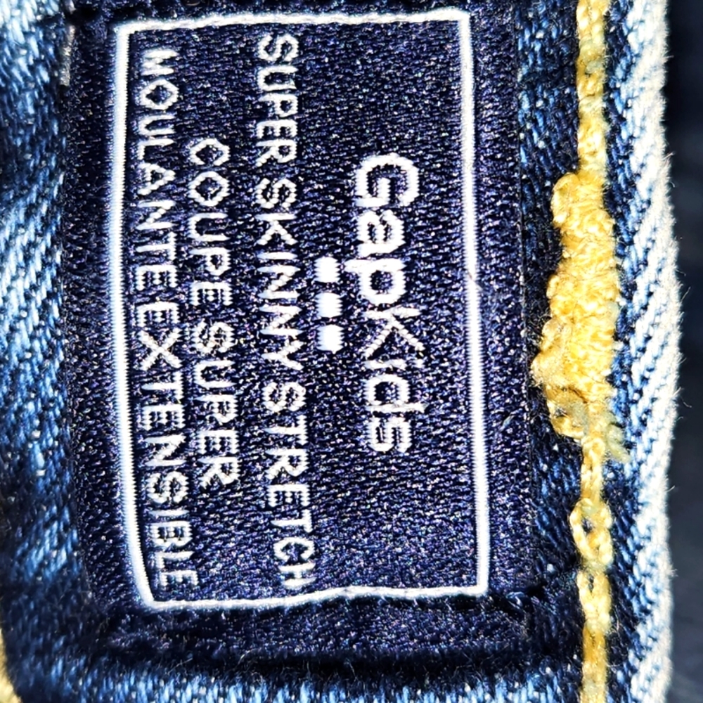 GAP Kids Super Skinny Stretch Jeans, Girl Size 12. - Picture 3 of 5